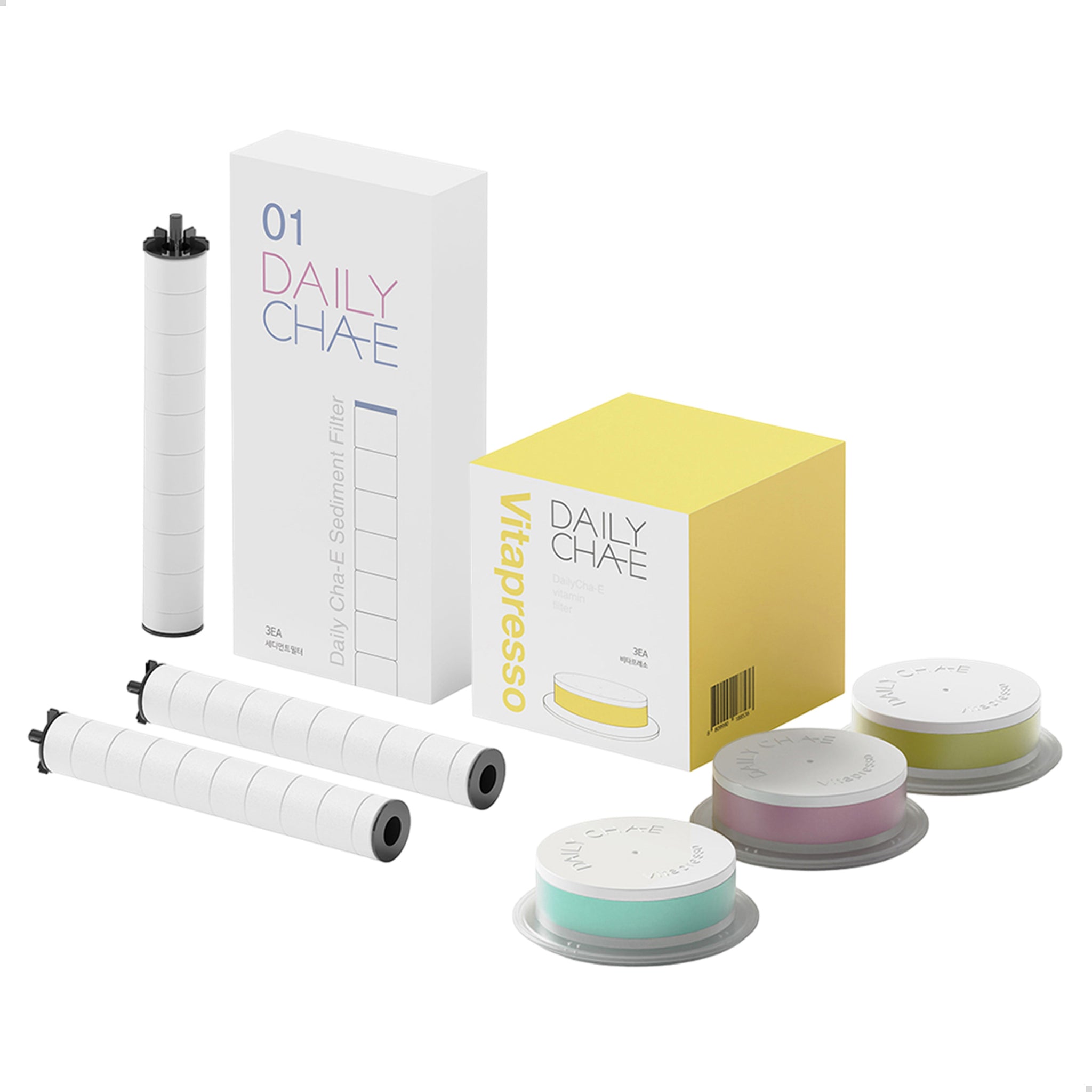 Filter Combo B – DailyCha-E Sediment Filter + Vitapresso Vitamin Shower Capsule