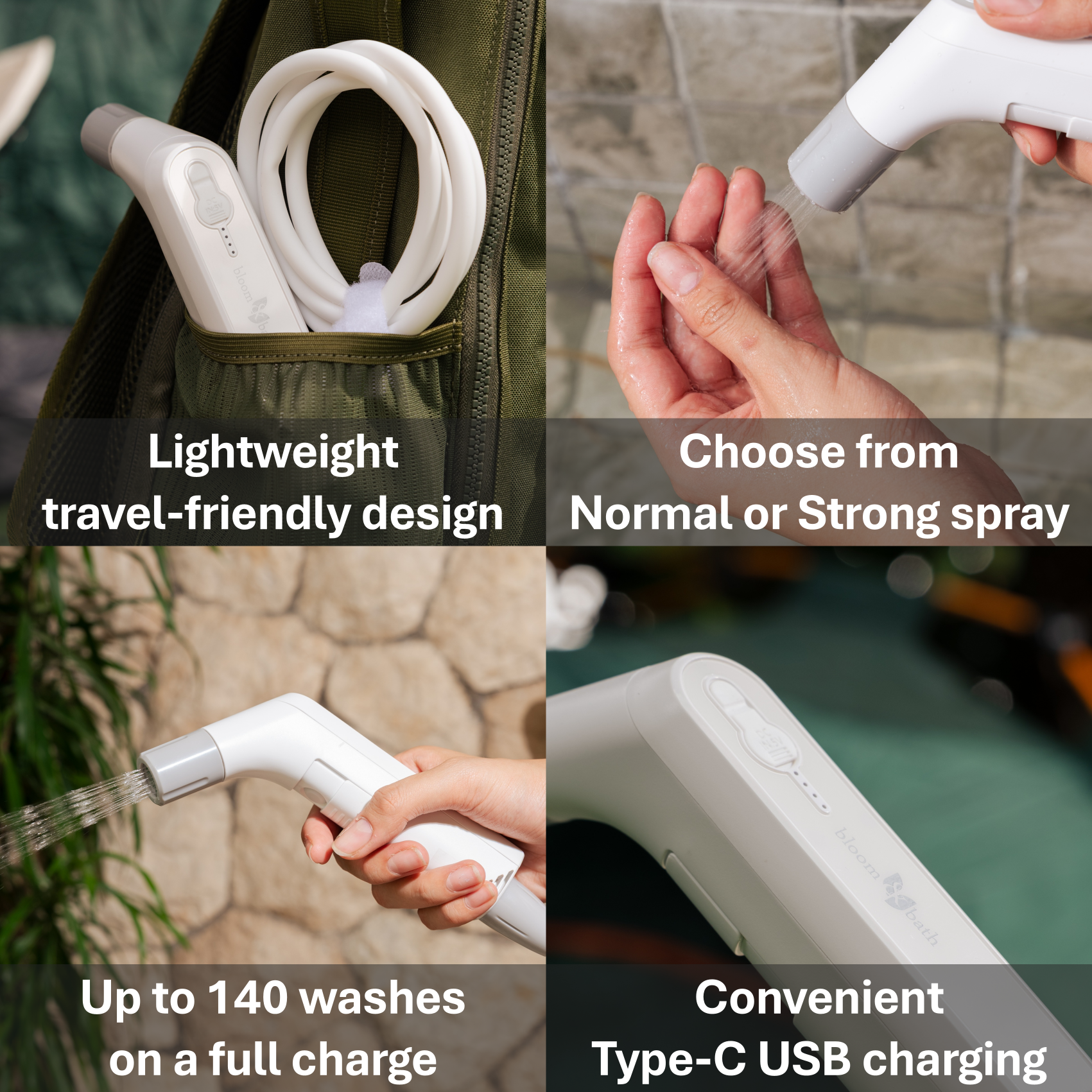 Bloom & Bath Portable Travel Bidet – Clean Comfort on the Go
